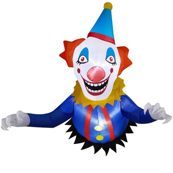 3.3 FT Clown gonflable d'Halloween brisé de la fenêtre décorations extérieures