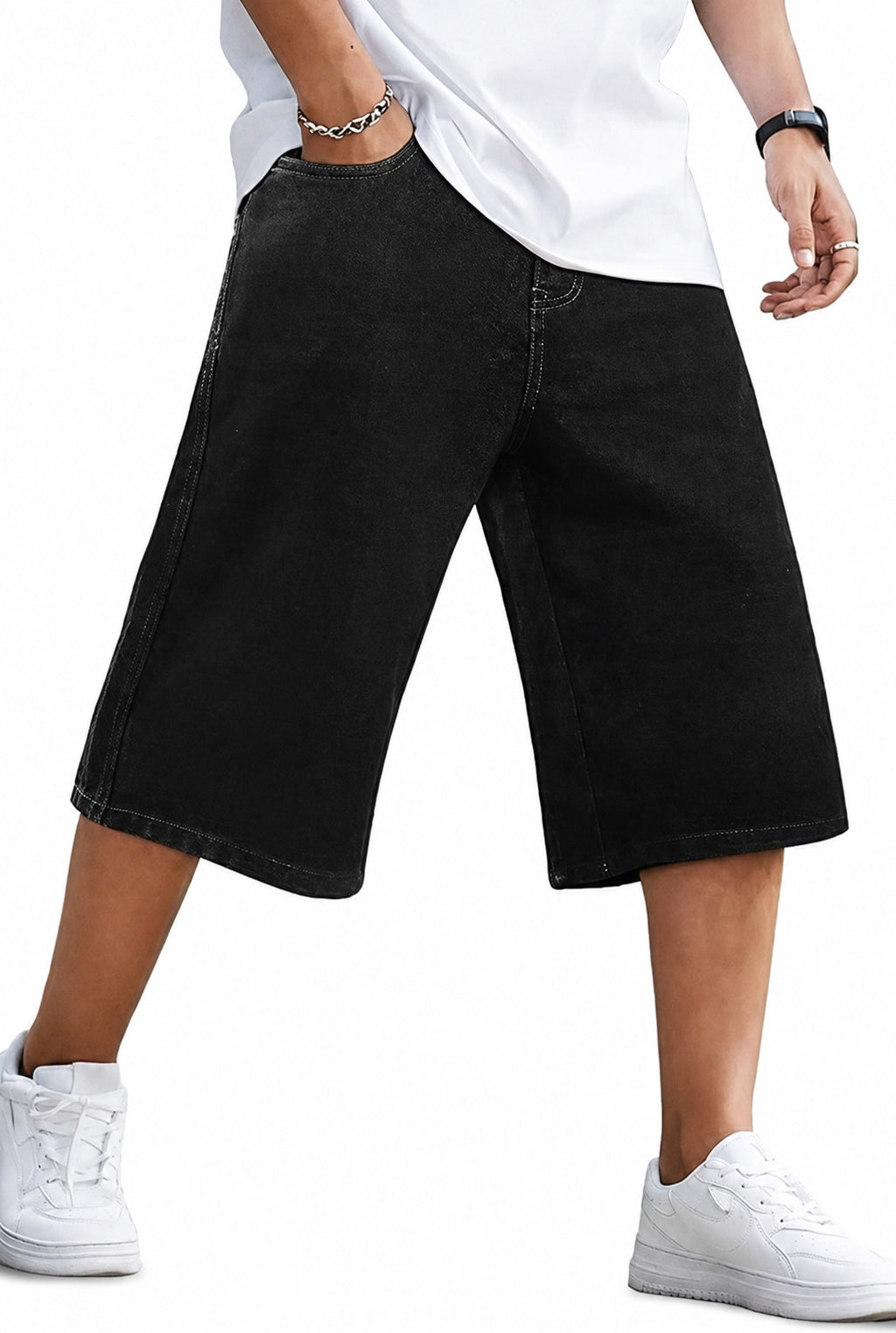 Stylis Vintage- Lavé Y2K homme Denim Short
