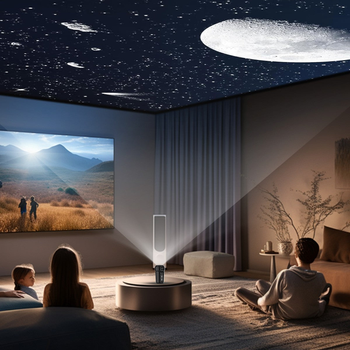 Galaxy Starry Sky Projector Night Light Rotant LED Planétarium Star Lampe UK