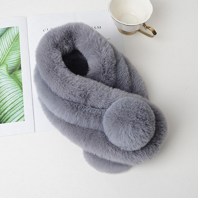 Écharpe de fourrure de lapin Rex pour femmes