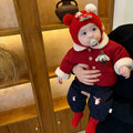 Garçons Red Year Outfit Set Hiver Super mignon rembourré