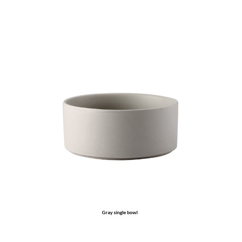 Solid Color Minimalist Accueil Utilisation Céramique Cat Food Feed Bowl