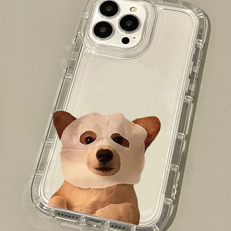 Mignon chien Themed Phone Case Transparent Air Bag Soft Case