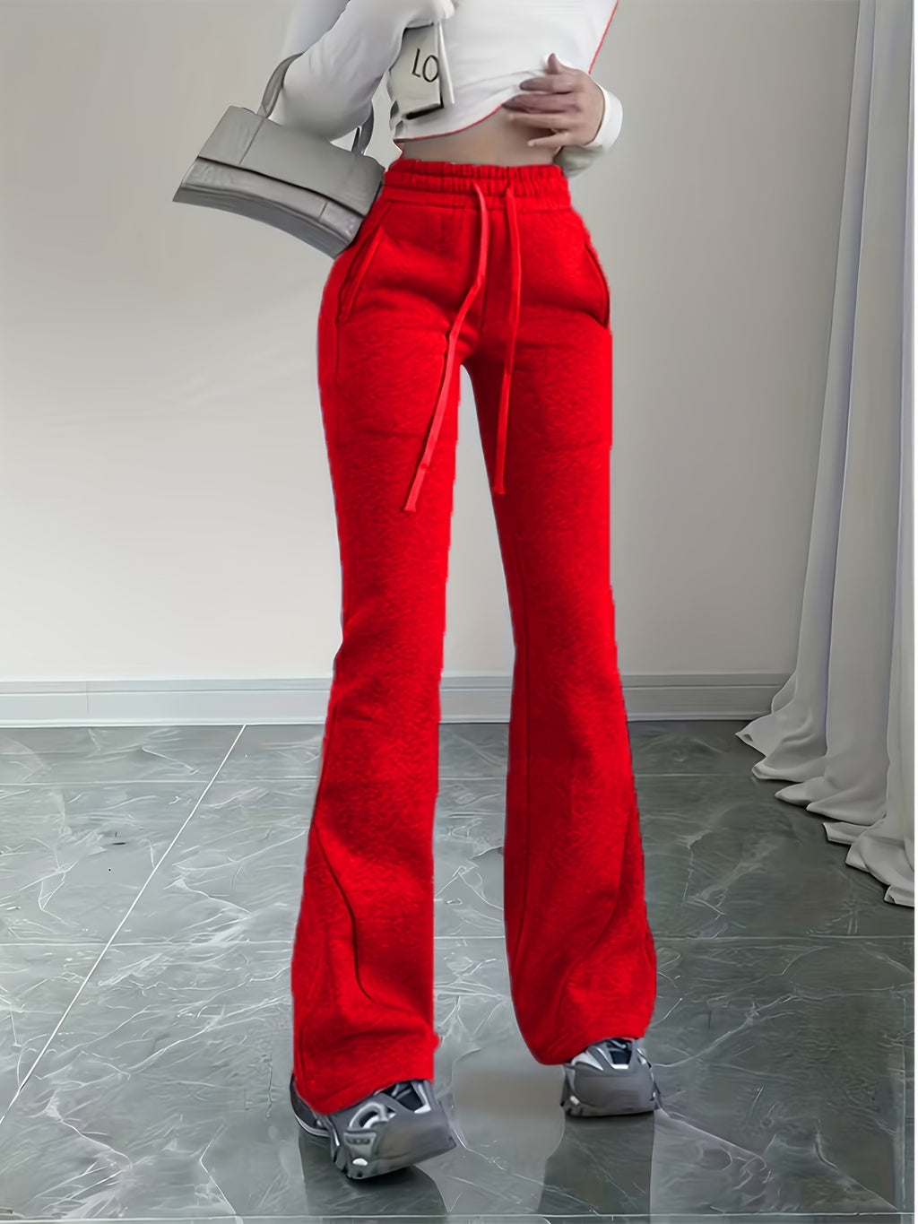 Sweatpants stylés en slim de couleur solide