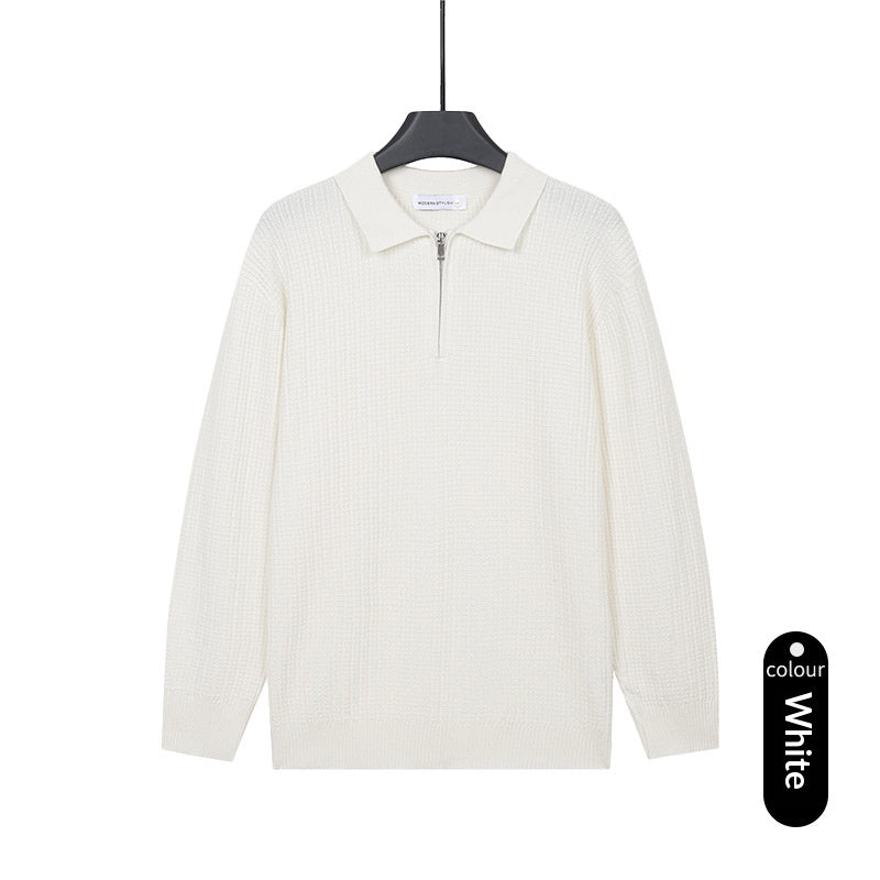 Chandail polo zippé pour hommes
