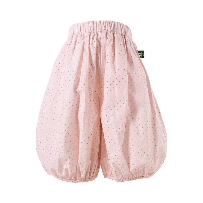 Striped Polka-dot Solide-couleur enroulé Casual Bloomers tous les jours