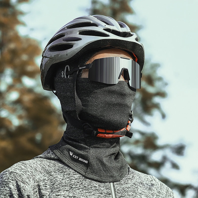 Masque de vélo à tête thermique avec trou à paupières