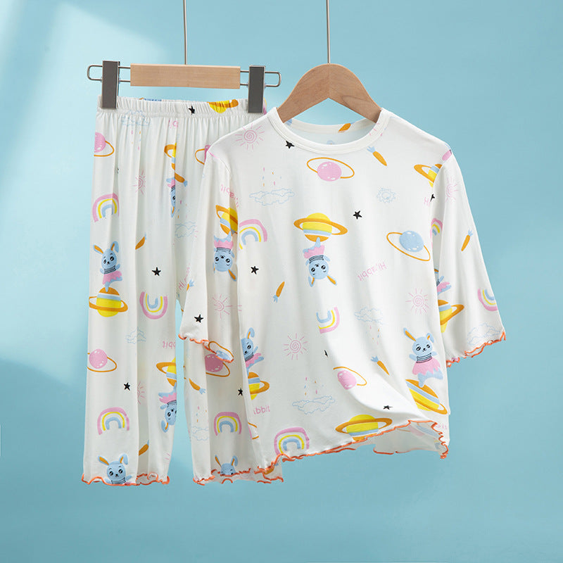 Vêtements de maison à manches courtes pour les filles