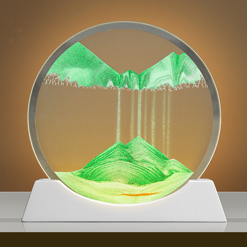 Creative Quicksand Peinture Petite lampe de nuit Salon Chambre Résumé Rotary Desktop D