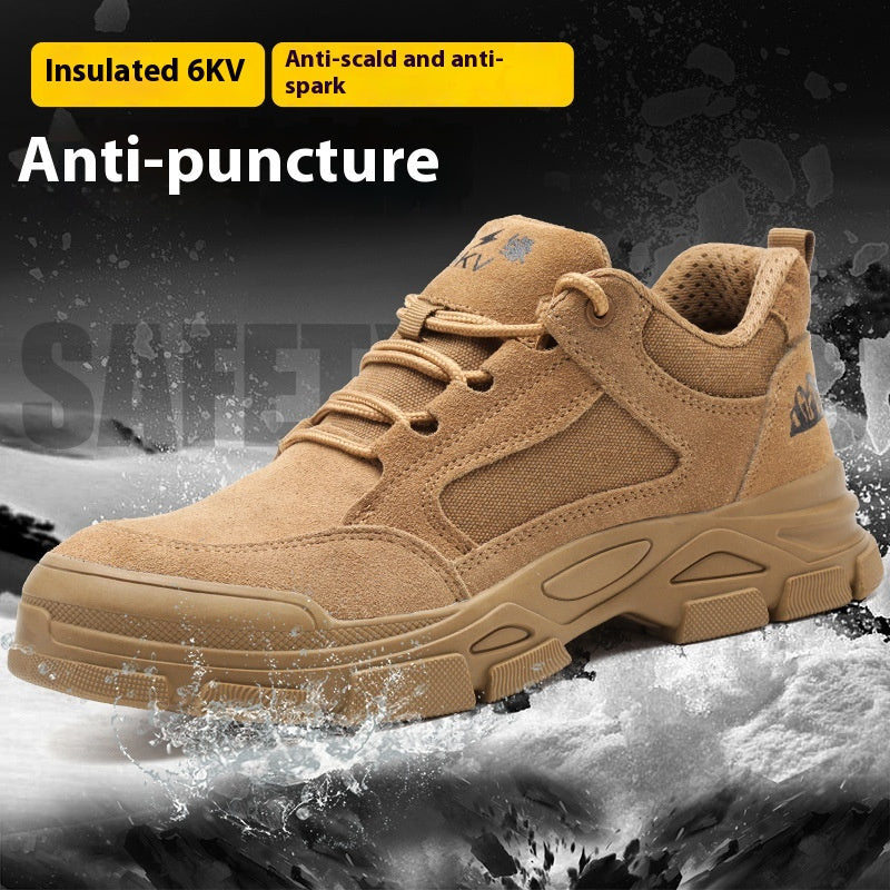 Chaussures de travail isolantes anti-smash et anti-puncture légères résistants à l'usure pour hommes