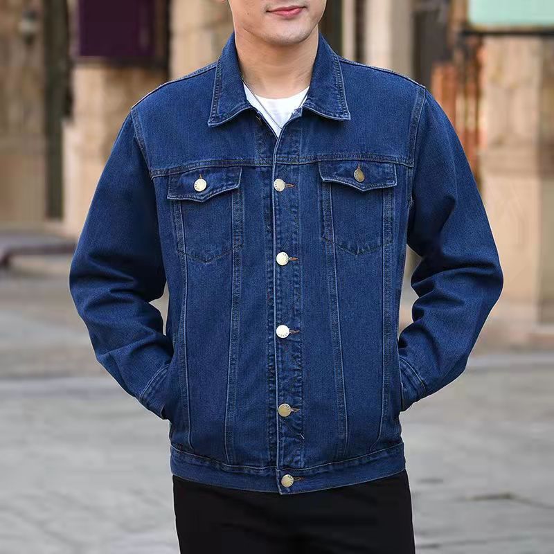 Hommes Relaxed-fit Denim Veste Casual Workwear Style