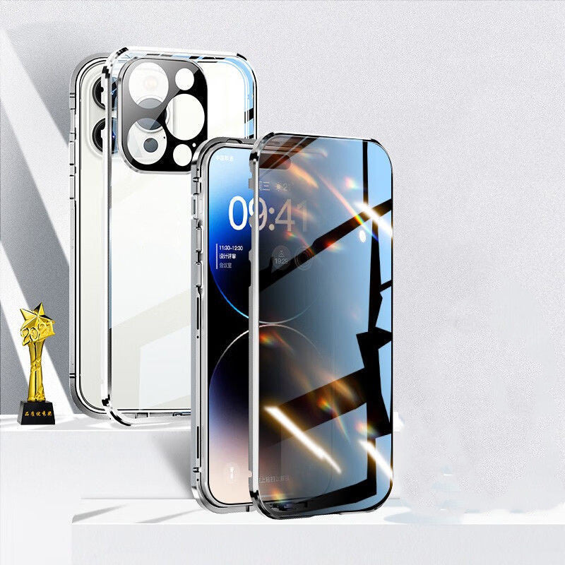 Boitier de téléphone Double face verre anti-dérapant All-inclusive Lens Magnetic Suction