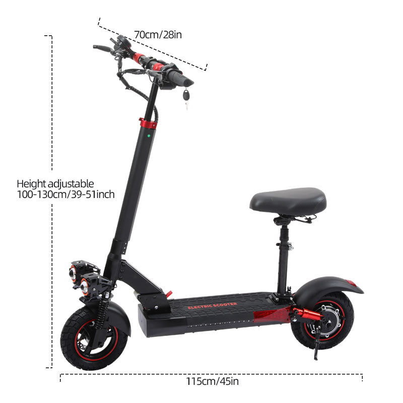 J-01 10 pouces 48V 15Ah 800W hors route E-Scooter avec siège