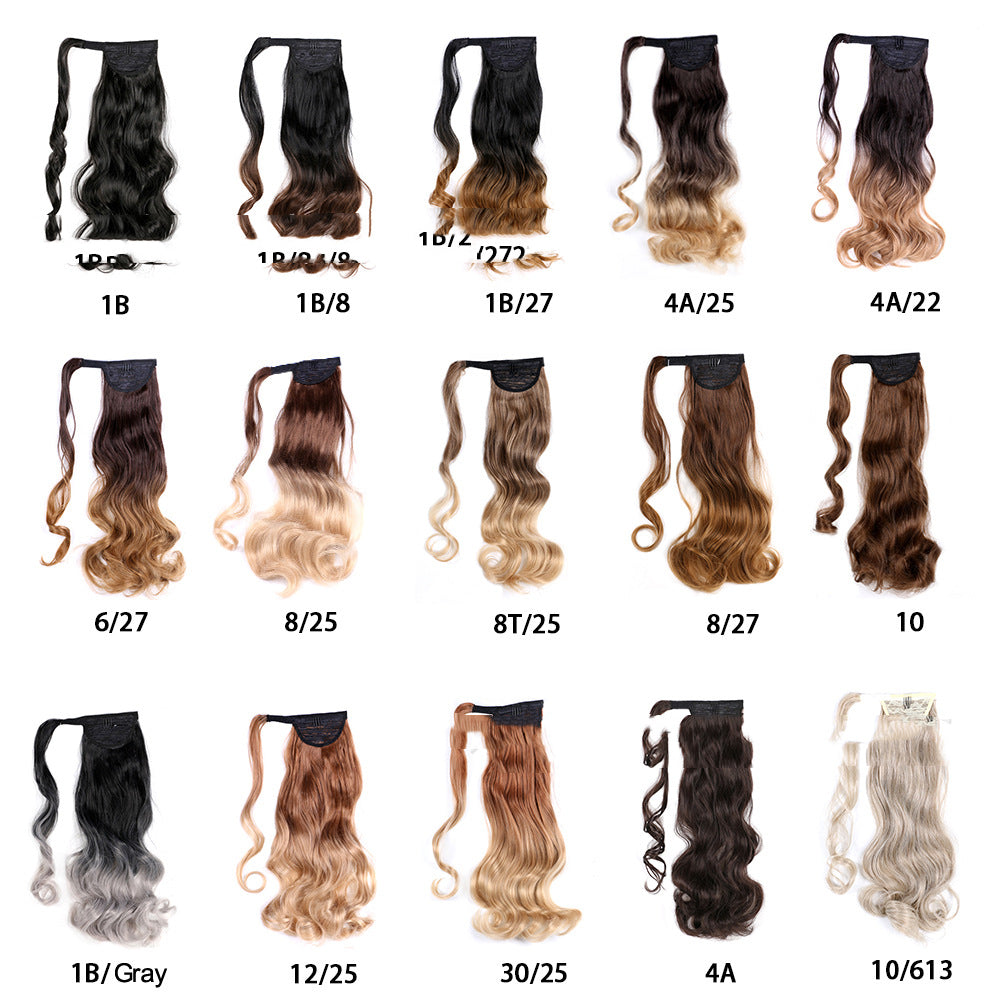 Perruque de fibre chimique dynamique Velcro Ponytail