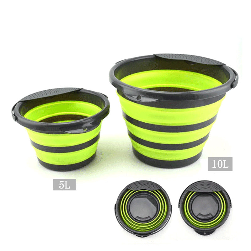 Seau en silicone multifonction pliant