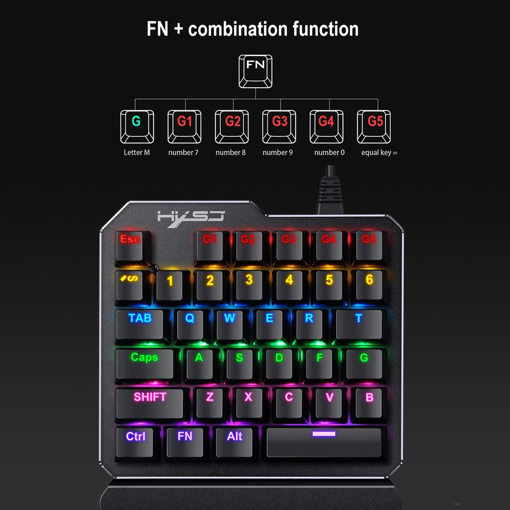 Mini clavier mécanique à une main avec 35 clés