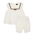 Les petites filles Navy-Style Deux-Piece Summer Outfit