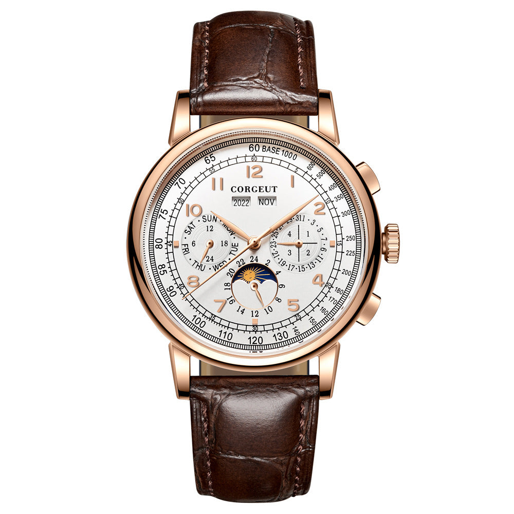 Montre d'affaires mécanique automatique pour hommes
