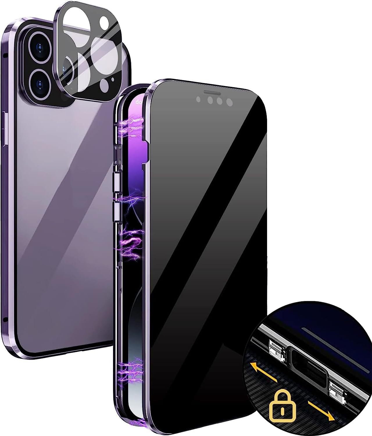 Boitier de téléphone Magneto avec verre double face