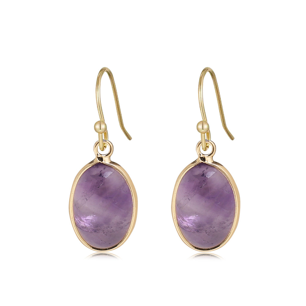Boucles d'oreilles pendentif Teardrop pierre