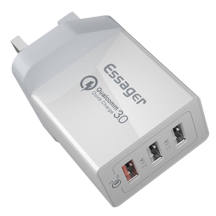 Chargeur de téléphone portable USB à trois ports 30WQC30