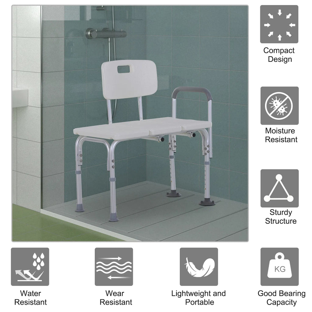 Chaise de transfert en aluminium avec pieds antidérapants