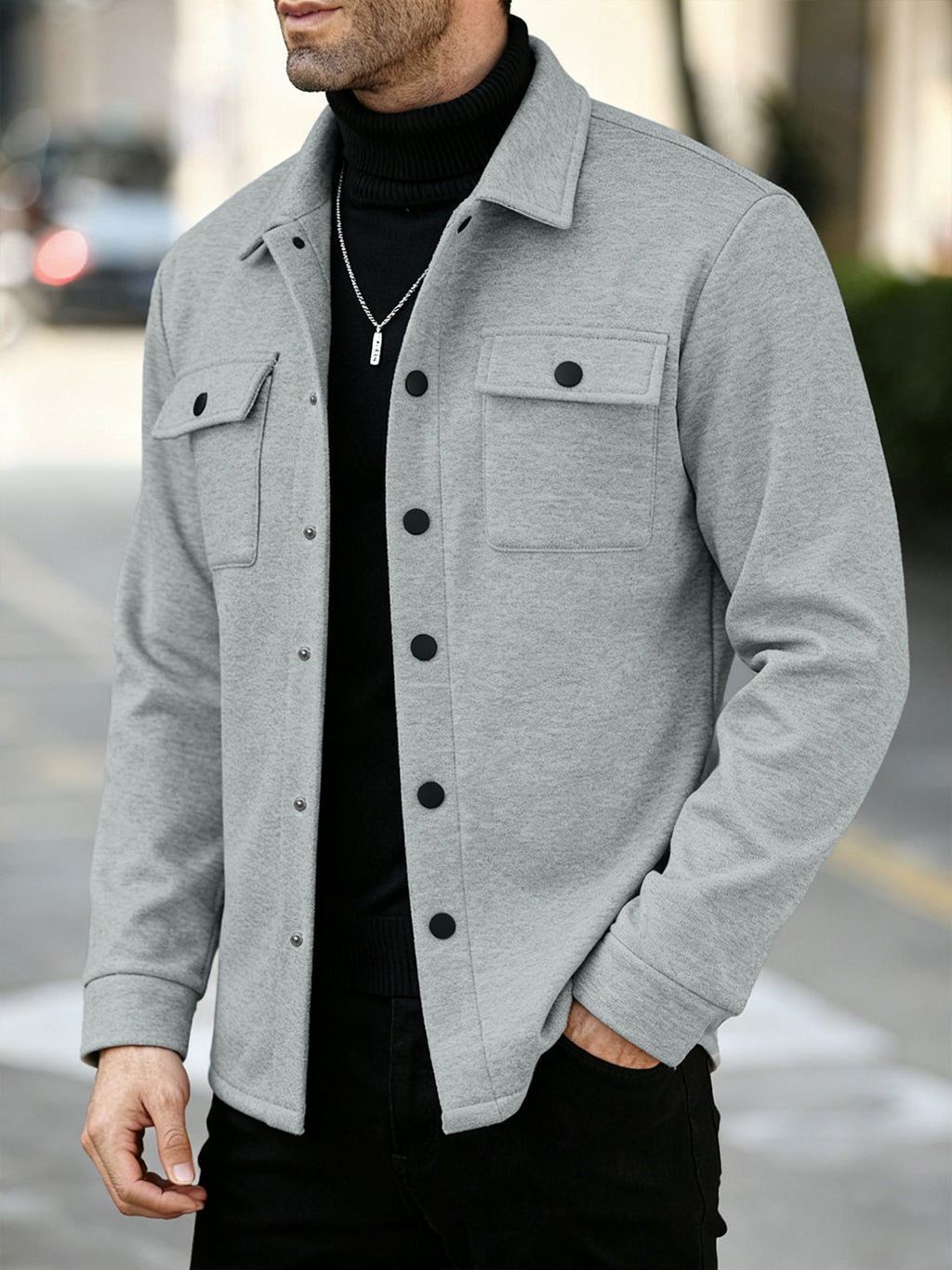 Veste casual homme élégant doublé de polaire Cardigan