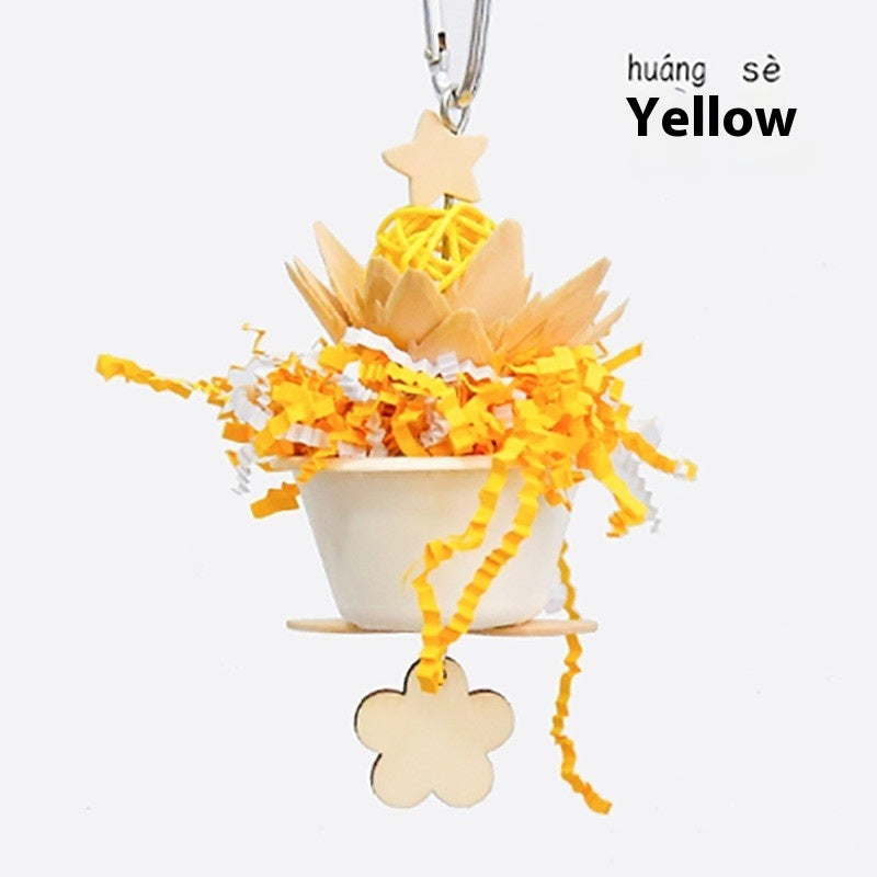Jouet de tarte aux fleurs de perroquet