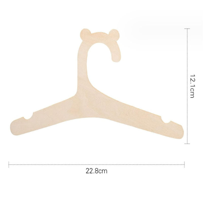 Ours en bois Enfants Enfants Vêtements de cintre Pantalons