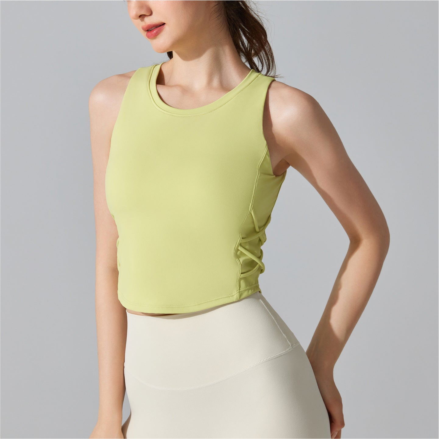 Veste de sport sans manches féminine pour la course et la condition physique avec soutien-gorge intégré