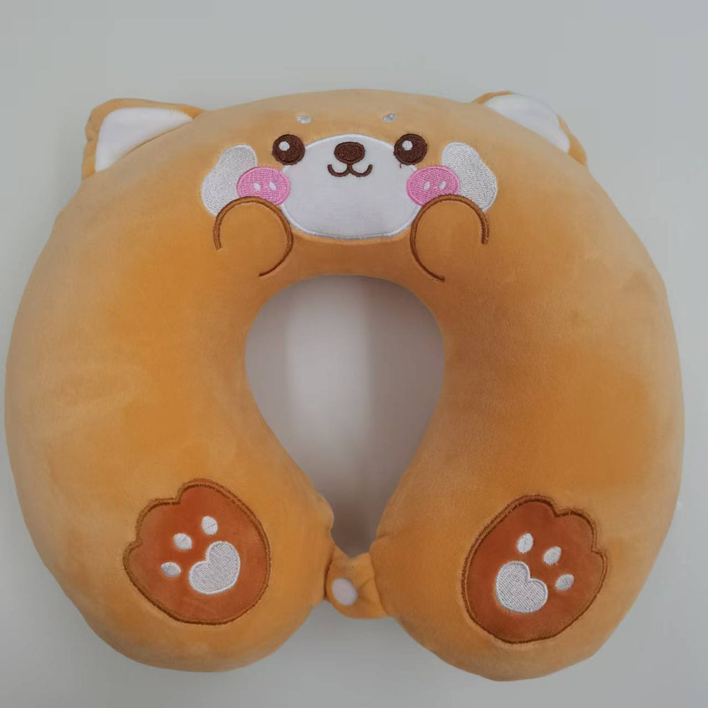 Cute Shy Shiba Inu Oreiller de cou américain