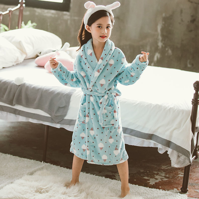 Chemise de nuit des enfants Épaisseur Flannel Filles Pajamas Baby Shan Home Service