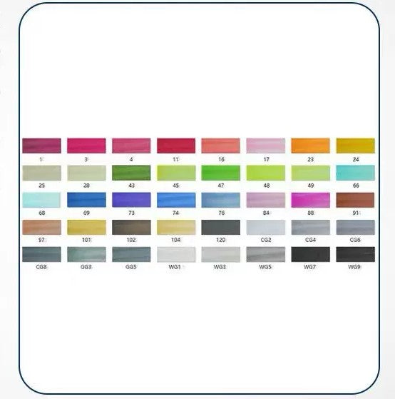Double-tête alcool huileux couleur Animation stylo de peinture pour les étudiants professionnels d'art