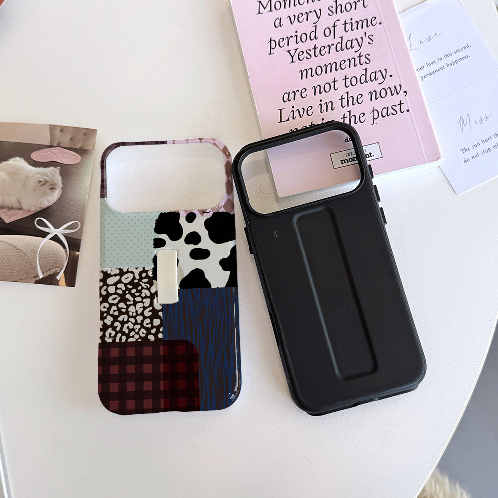 Meilleure vente Film et stand Two-in-one Phone Case