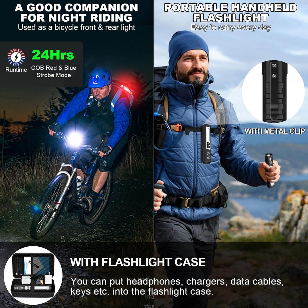 Lampe de poche extérieure portable avec fonction de recharge