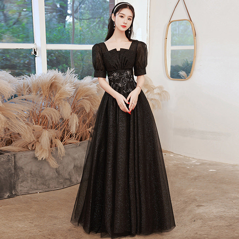 Fête des banquets d'anniversaire Elegant Socialite Hôte Fée Slim Robe de soirée pour les femmes