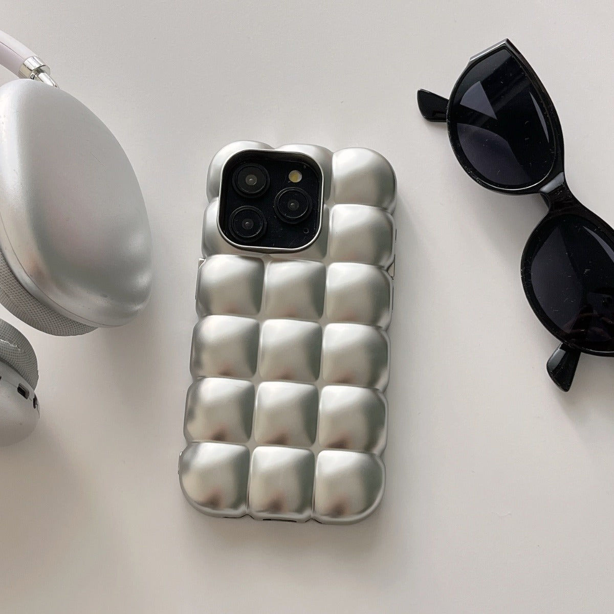Électroplaquage Egg Waffle Matte Dossier téléphonique