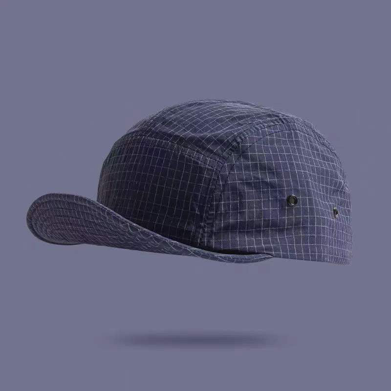 Homme et femme Retro Checkered Classic Cinq-panel Style Casual Brève à séchage rapide