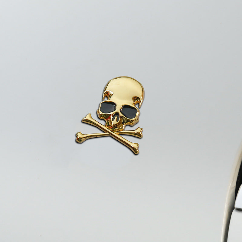 Car Personnalité en métal Sticker de crâne d'une pièce