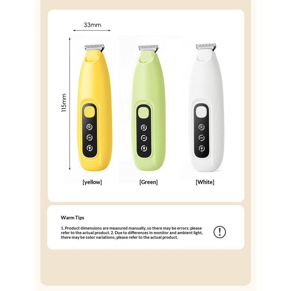 Clipper rechargeable pour animaux de compagnie avec lumière LED