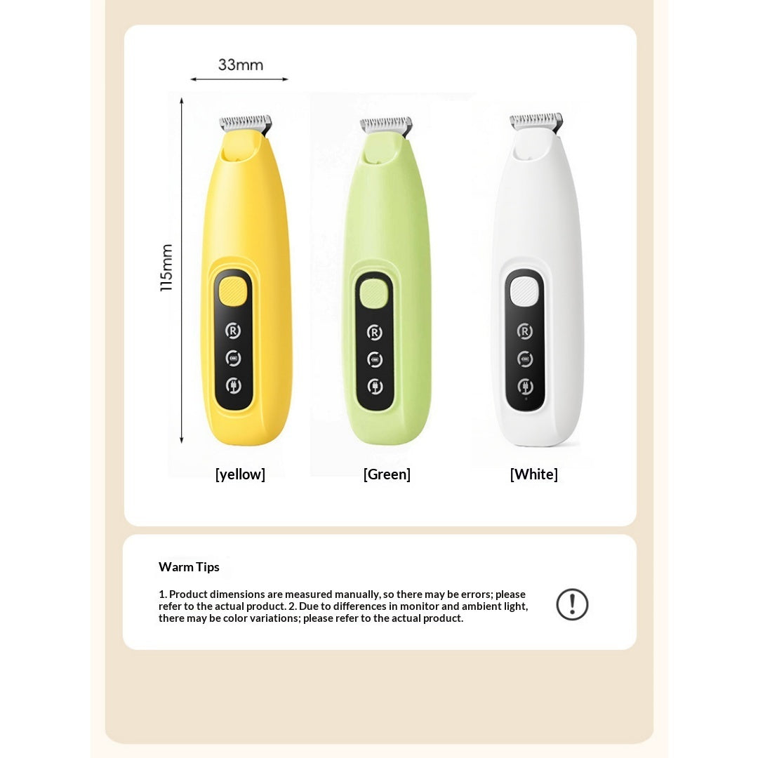 Clipper rechargeable pour animaux de compagnie avec lumière LED