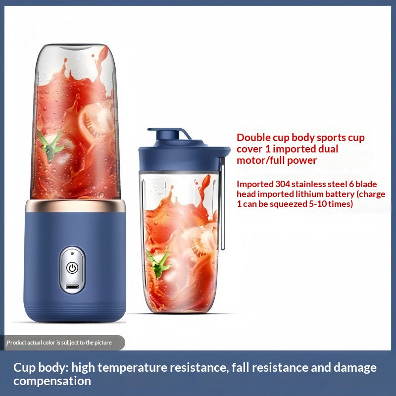 Mini Juicer Portable sans fil sans fil Juice Machine multifonction USB Charge 6-Blade