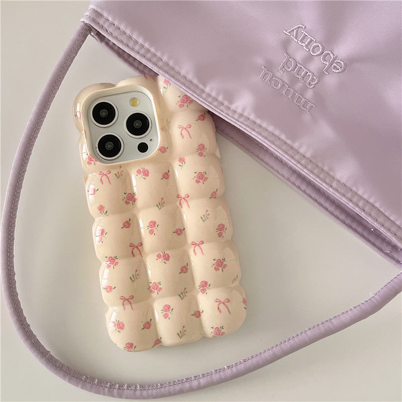 Modèle floral Egg 3D Waffle cas téléphone