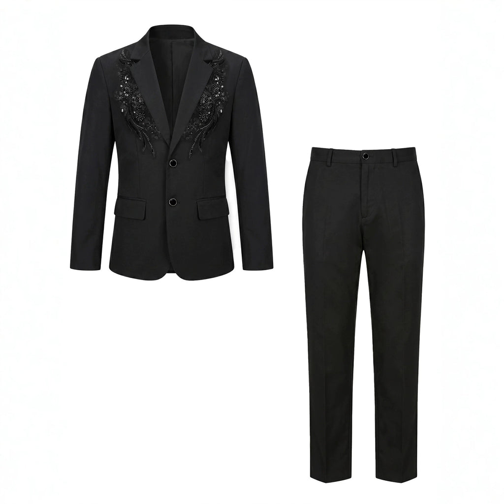 Ensemble de costumes de soirée perlés pour hommes