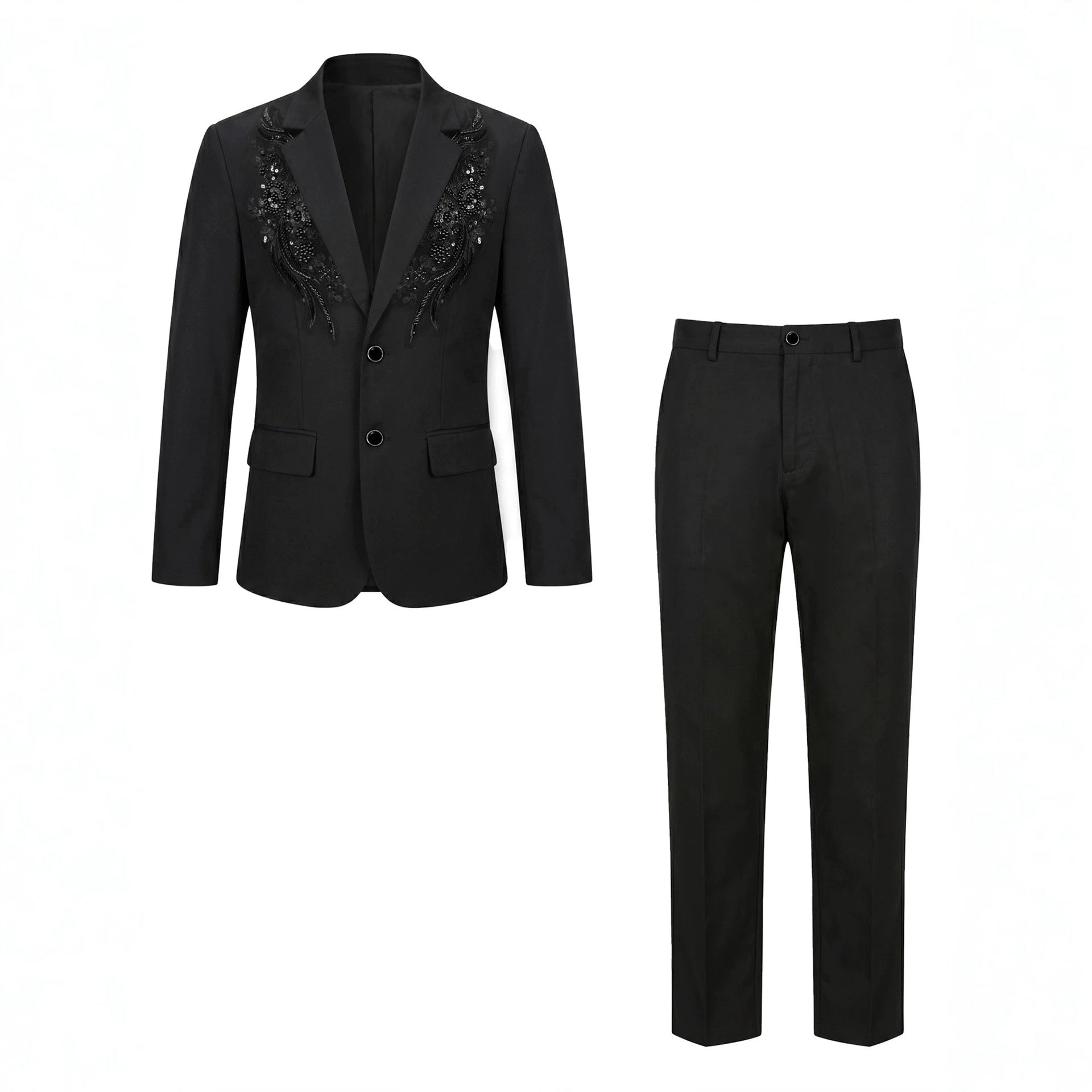 Ensemble de costumes de soirée perlés pour hommes