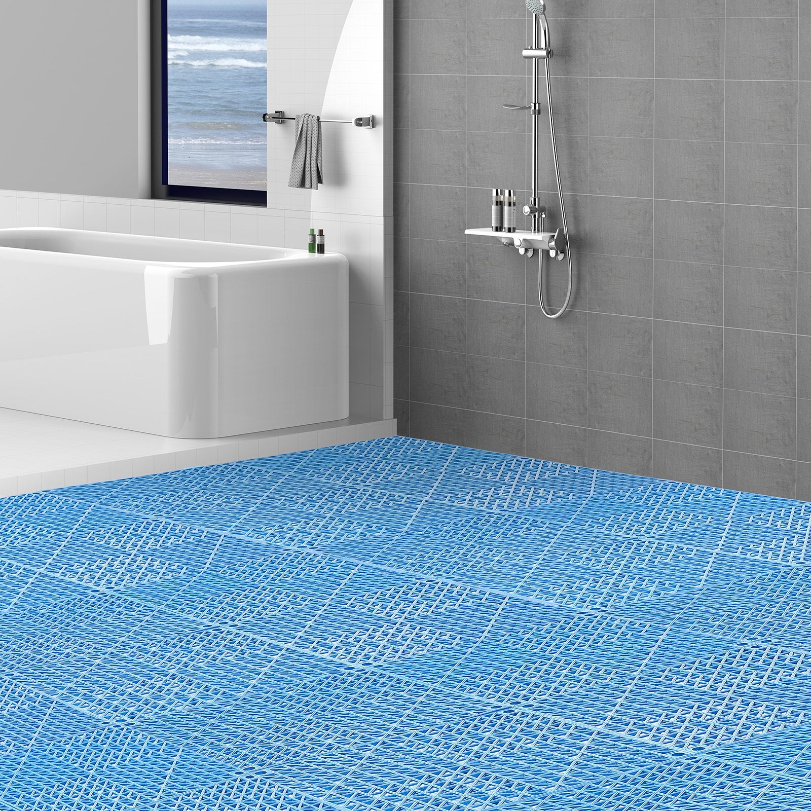 Tuile de verrouillage VEVOR 55PCS Bleu