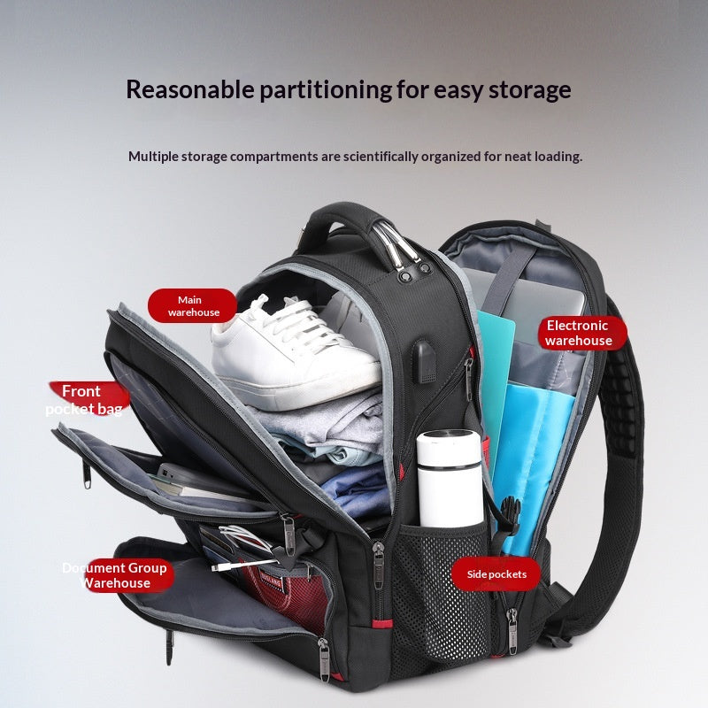 Sac d'ordinateur portable d'affaires de grande capacité avec réduction de charge Straps à coussin d'air