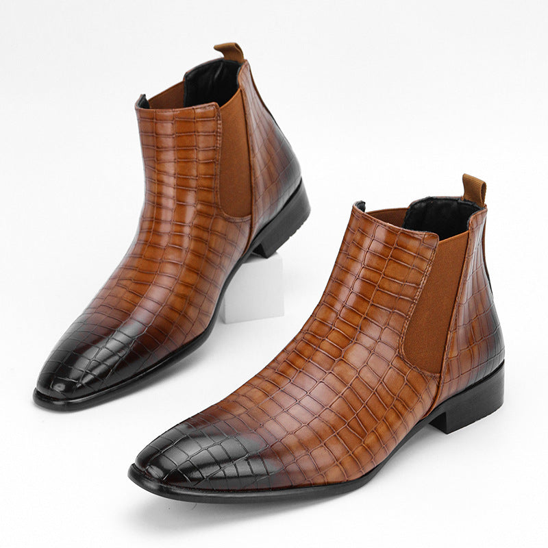 Bottes pour hommes polyvalentes à la mode style britannique