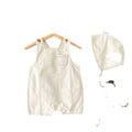 Baby denim tracksuit with suspenders Sleeveless jacket