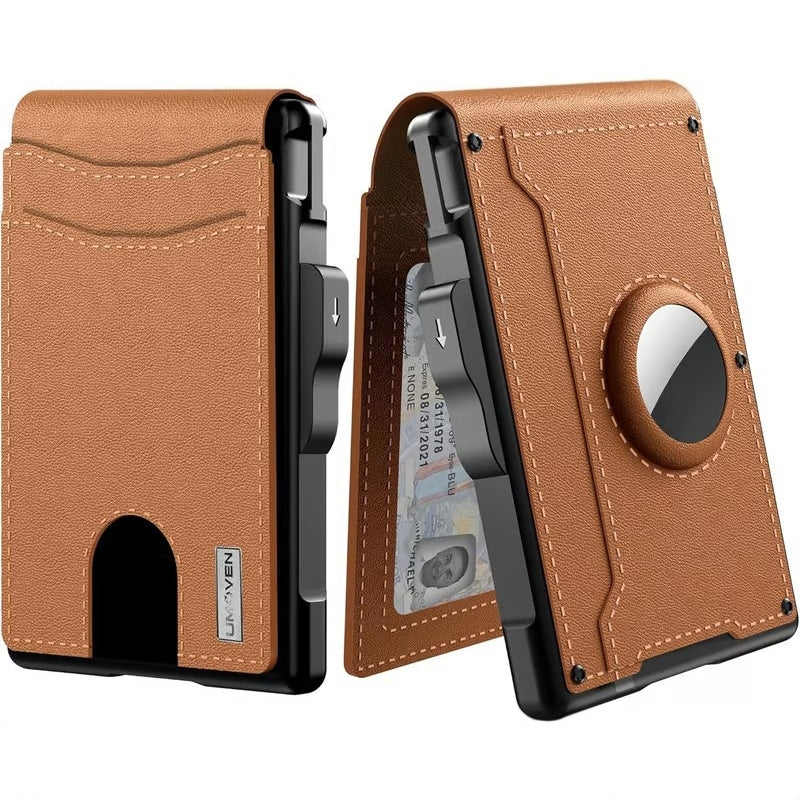 Porte-cartes pour hommes Portefeuille Cartouche en fibre de carbone de grande capacité